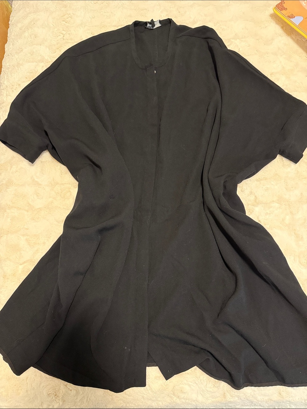 Babaton Black Short Sleeve Tunic Cardigan Dress